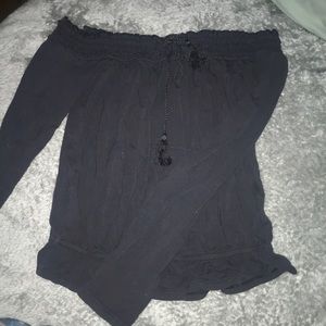 AE long sleeve off the shoulder top